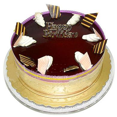 喜气盈盈:生日蛋糕，巧克力外包，顶层优美造型