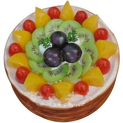 今生最爱:圆形慕斯蛋糕，时令水果装饰